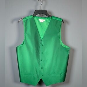 Men’s Tuxedo Vest, Suit Vest - Green Jacquard, Daniel Ellissa
